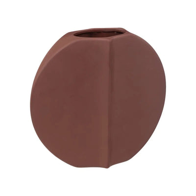 Vase plat en terre cuite terracotta H20