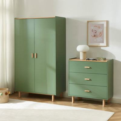 Armoire enfant vert 2 portes