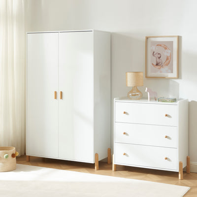 Armoire enfant blanc 2 portes finition peinture