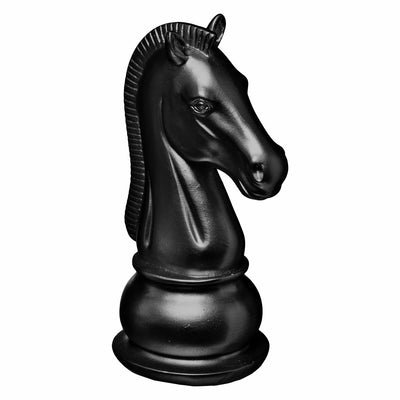 Pièce echec CAVALIER en résine noire H25