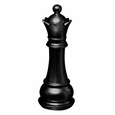 Pièce echec DAME en résine noire H25