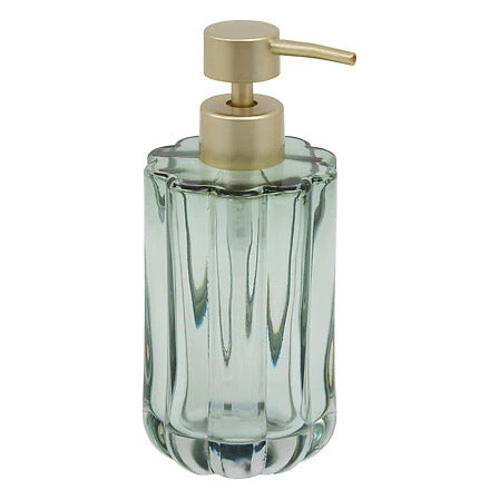 Distributeur à savon en verre vert