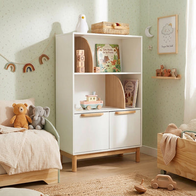 Bibliothèque enfant blanc 75x116 cm