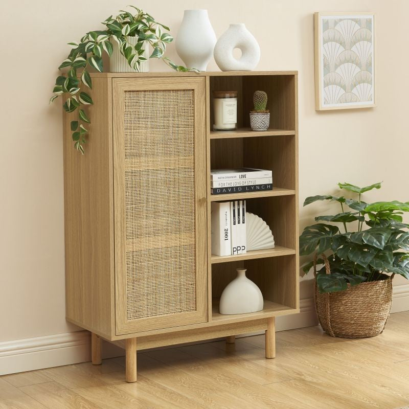 PRIX MINI : Buffet en bois cannage H110