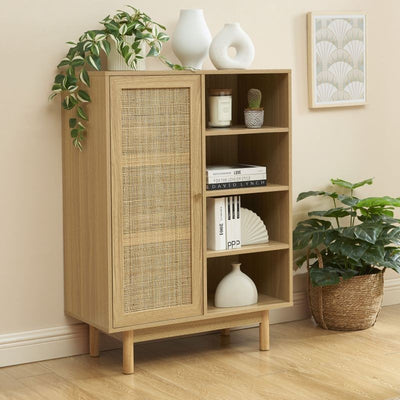 PRIX MINI : Buffet en bois cannage H110