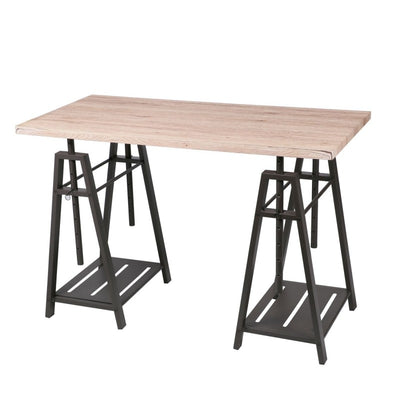 Bureau avec trépied en métal 120x59