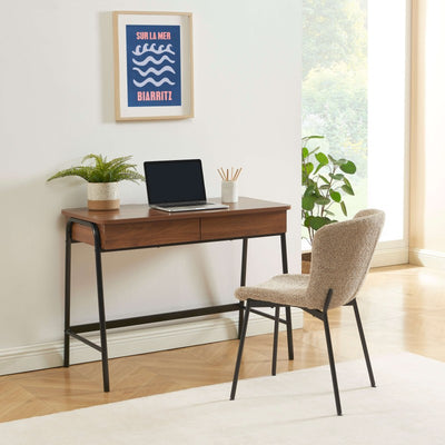 Bureau BERSA bois foncé et L100cm