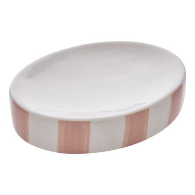 Jabonera de cerámica rosa