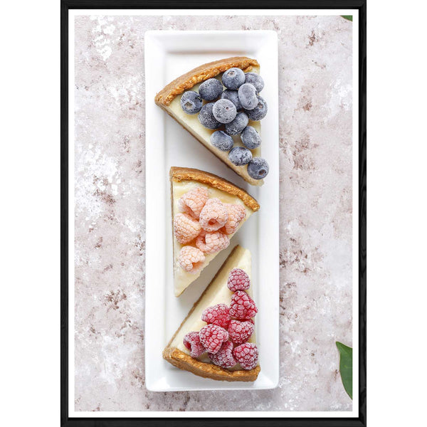 Cuadro Cheesecake con marco negro POP – Tamaño 23x32