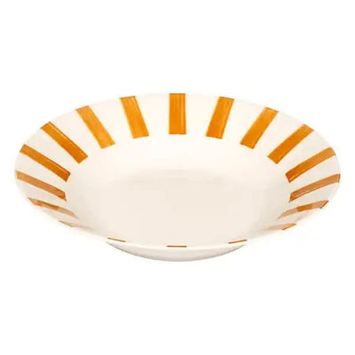 Assiette creuse en céramique D19 ocre