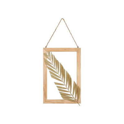 Cadre en bois murale avec feuille 20x31