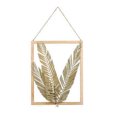 Cadre en bois murale avec feuille 40x51