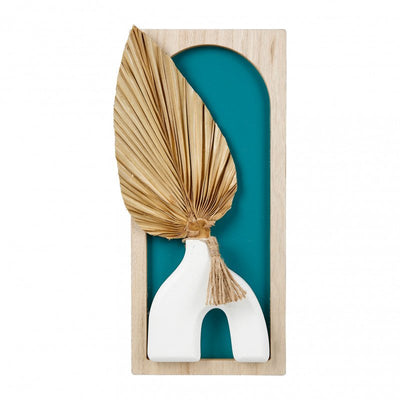 Décoration murale vase blanc H42