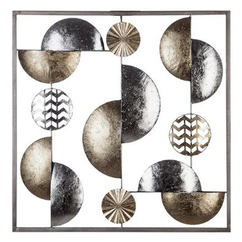 Décoration Murale Métal 50cm Or & Argent
