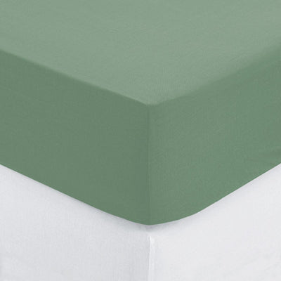 Draps housse vert d'eau 140x190