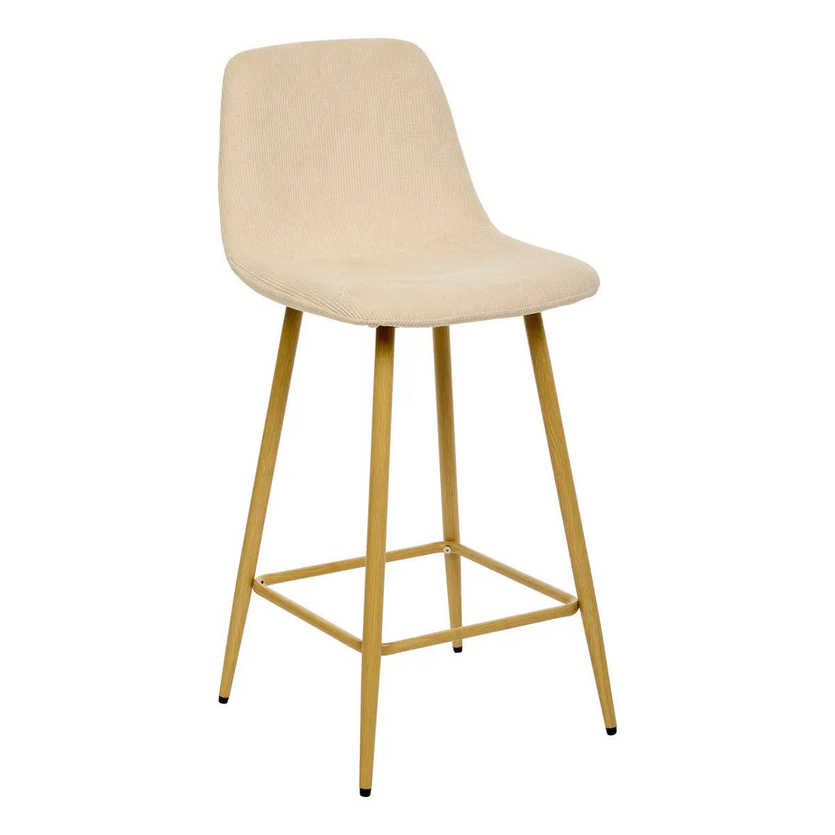 Taburete de bar de terciopelo beige
