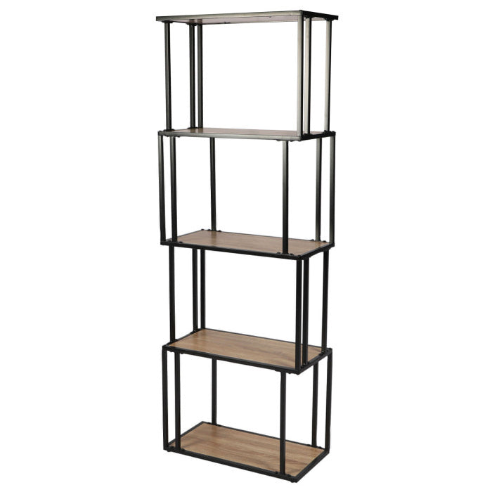 Etagère en bois et métal 60x170