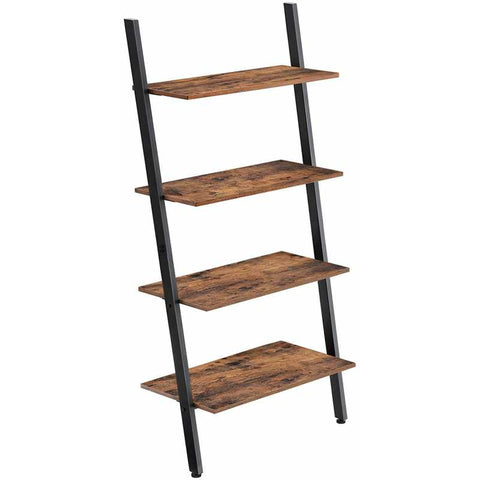 Etagère inclinée 4 niveaux 150x35x64 en métal et bois
