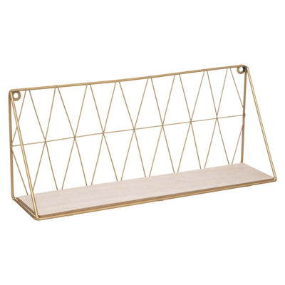 Étagère murale filaire dorée 48x20