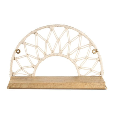 Etagère murale macramé 32x20 en bois massif