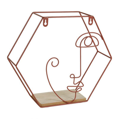Etagère polygone en métal visage D50