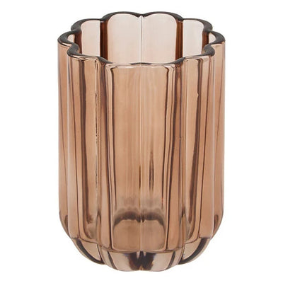Pot à brosses à dents en verre ambre