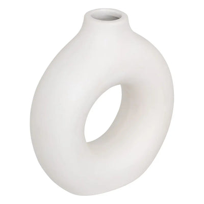 Vase blanc en céramique H15