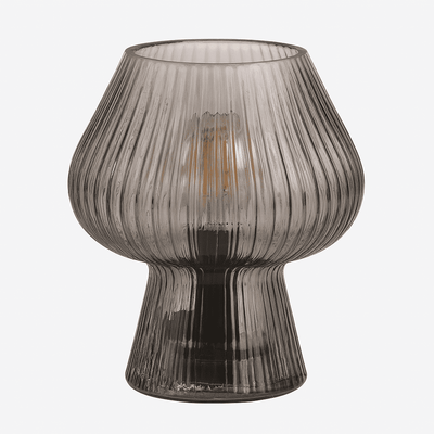 Lampe en verre fumé grise H20