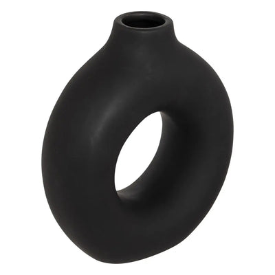 Vase noir en céramique H15
