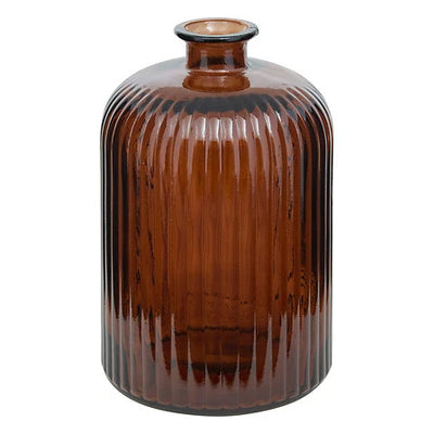 Vase bocal en verre ambre H23