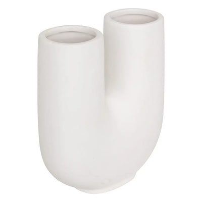 Vase blanc en céramique H15