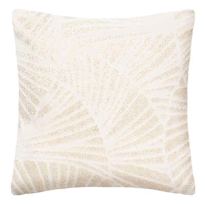 Coussin ivoire doré 40x40