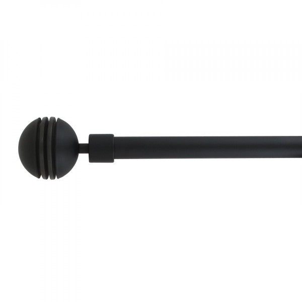 Kit de tringle extensible (L120 - L210 cm / D19 mm) Zenitude Noir mat