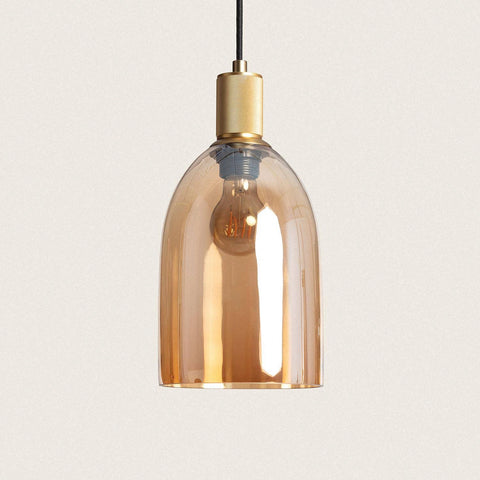 Suspension en verre ambre D16
