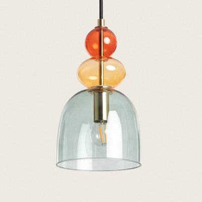 Suspension en verre olive D15