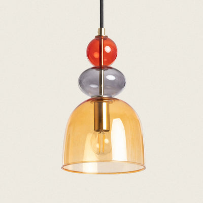 Suspension en verre ambre D15