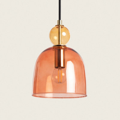 Suspension en verre terracotta D15