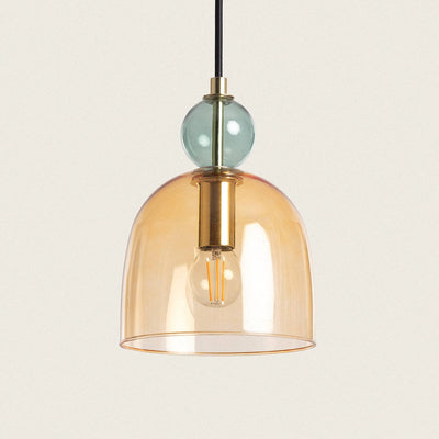 Suspension en verre ambre D15