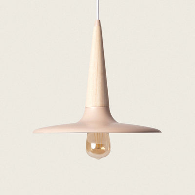 Suspension en bois et métal beige D32