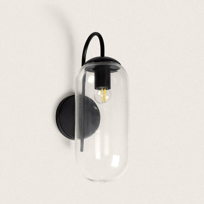 Applique murale noire en verre