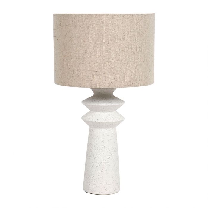 Lámpara de cerámica art déco blanca H41