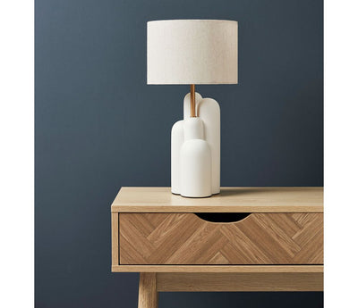 Lampe en céramique blanche design H43