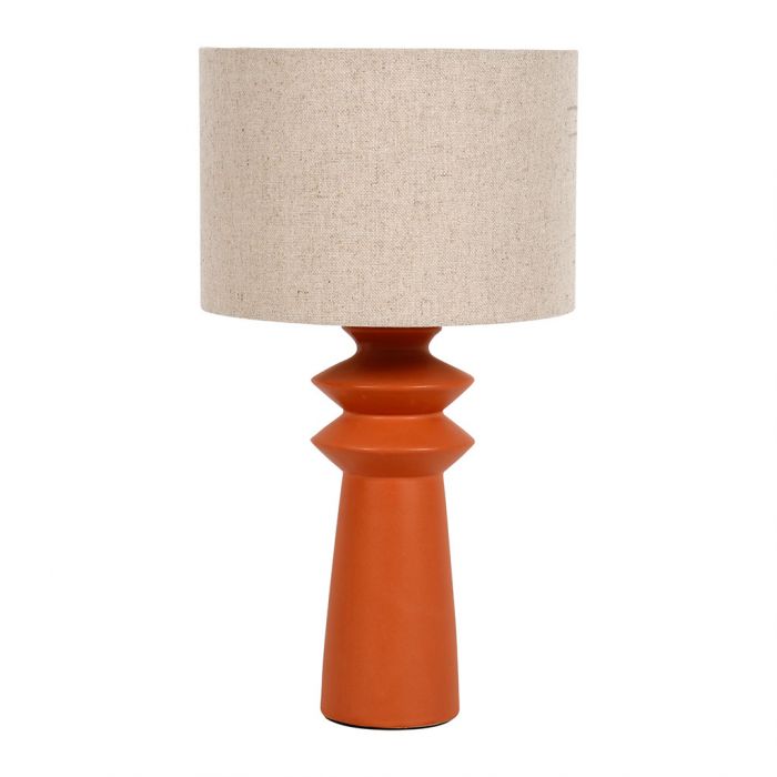 Lampe en céramique art déco terracotta H41