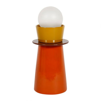 Lampe en céramique orange boule H27