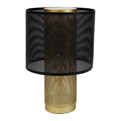 Lampe en métal noire et dorée H40