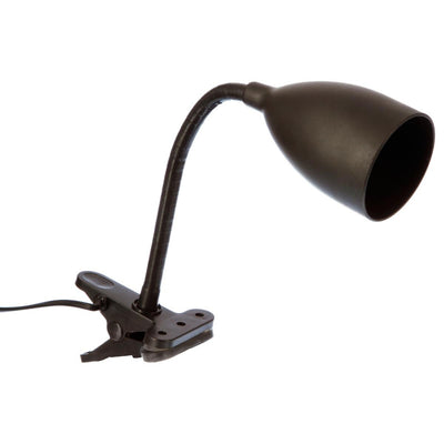 Lampe en métal noir avec pince H43