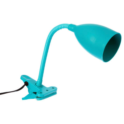 Lampe en métal bleu avec pince H43
