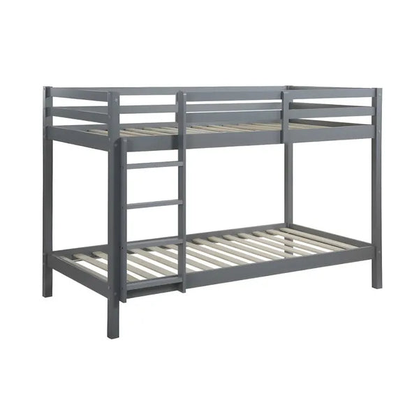 Lits superposés 2 x 90 x 190cm Pin Massif Gris