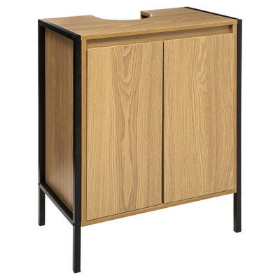 Meuble sous vasque en bois et métal