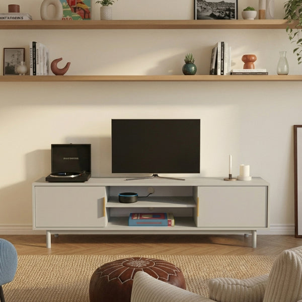 Mueble de TV color cachemir de 154 cm